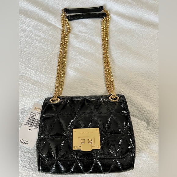 Michael Kors - vivianne small quilted patent leather shoulder flap bag - Picture 1 of 5